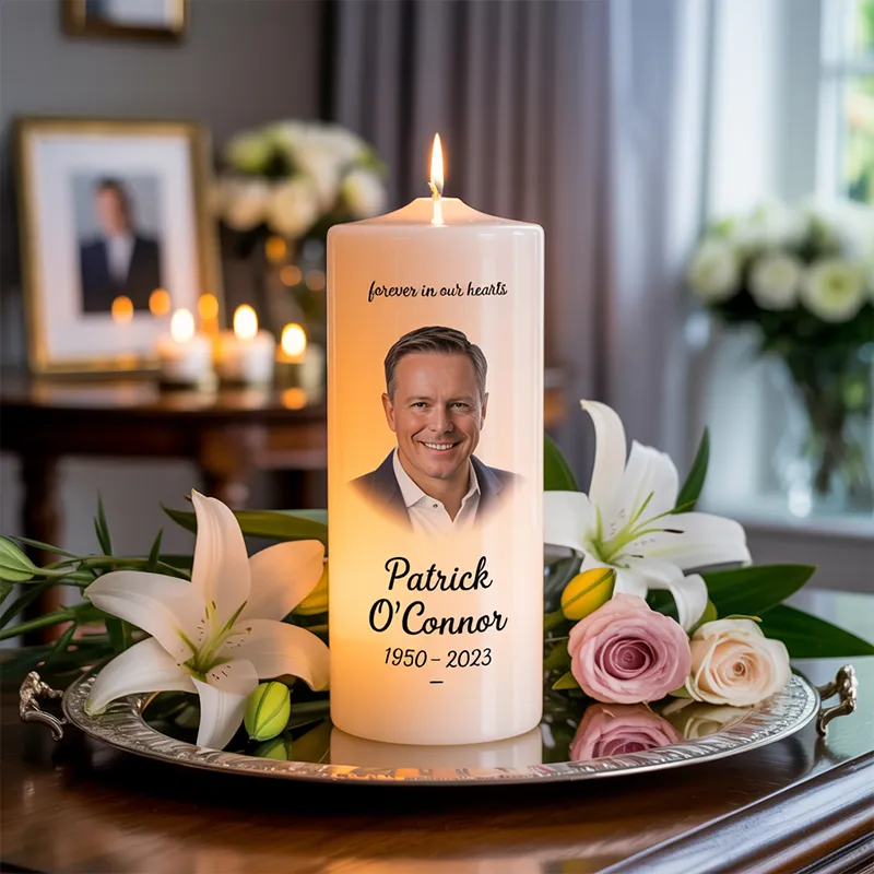 Personalized Memorial / Remembrance Pillar Candle – A Lasting Tribute