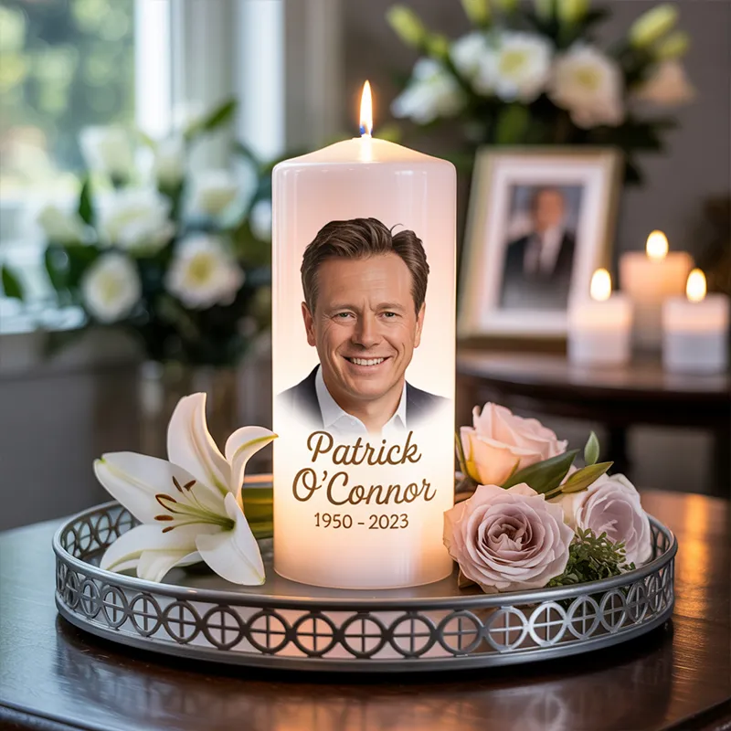 Personalized Memorial / Remembrance Pillar Candle – A Lasting Tribute