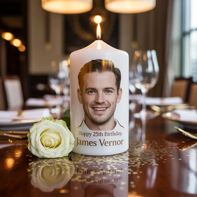 Personalized Birthday Pillar Candle – A Memorable Gift of Light and Love