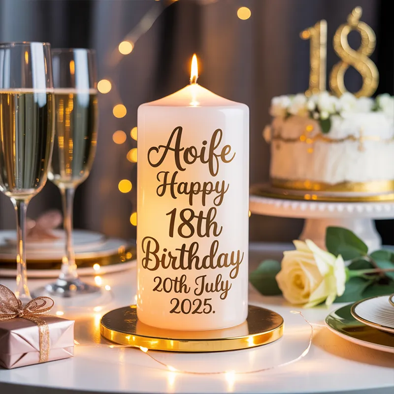 Personalized Birthday Pillar Candle – A Memorable Gift of Light and Love
