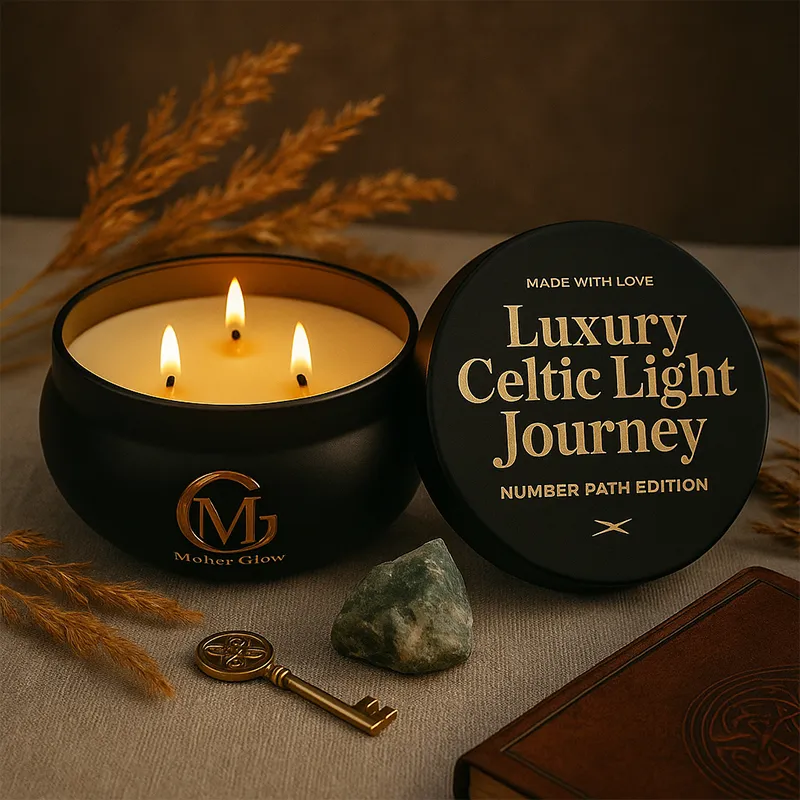 Luxury Celtic Light Journey – The Number Path Ritual Candle & Audio Experience
