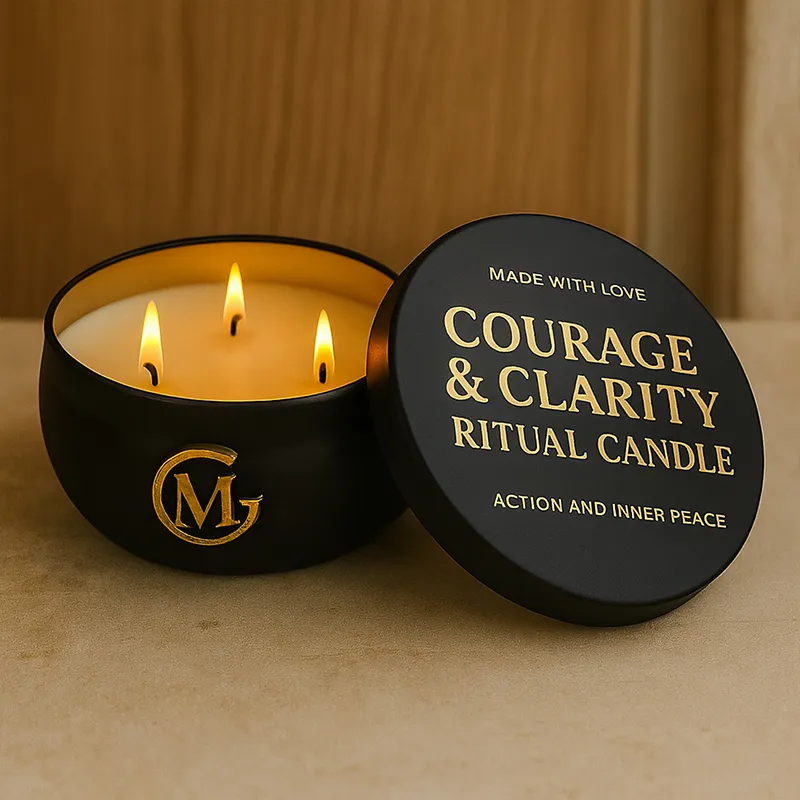 Courage and Clarity Guided Ritual Candle for Bold Action and Inner Peace