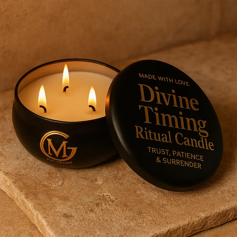 Divine Timing Guided Ritual Candle for Trust, Patience & Surrender